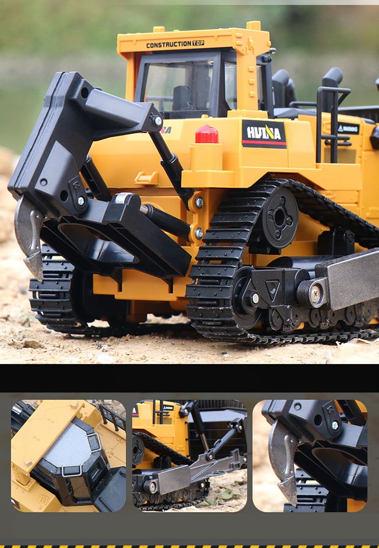 Huina 1569 RC Bulldozer 9Ch Metal Wheel Loader