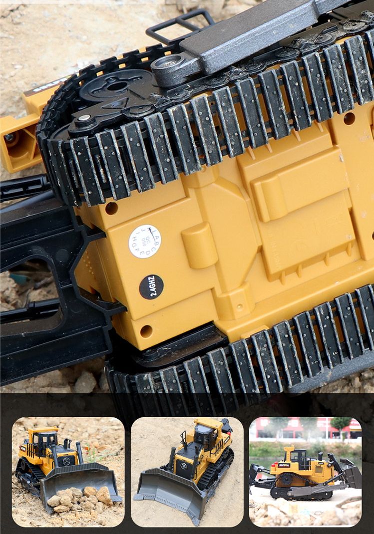 Huina 1569 RC Bulldozer 9Ch Metal Wheel Loader