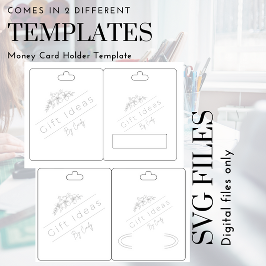 Blank Money Card Template SVG