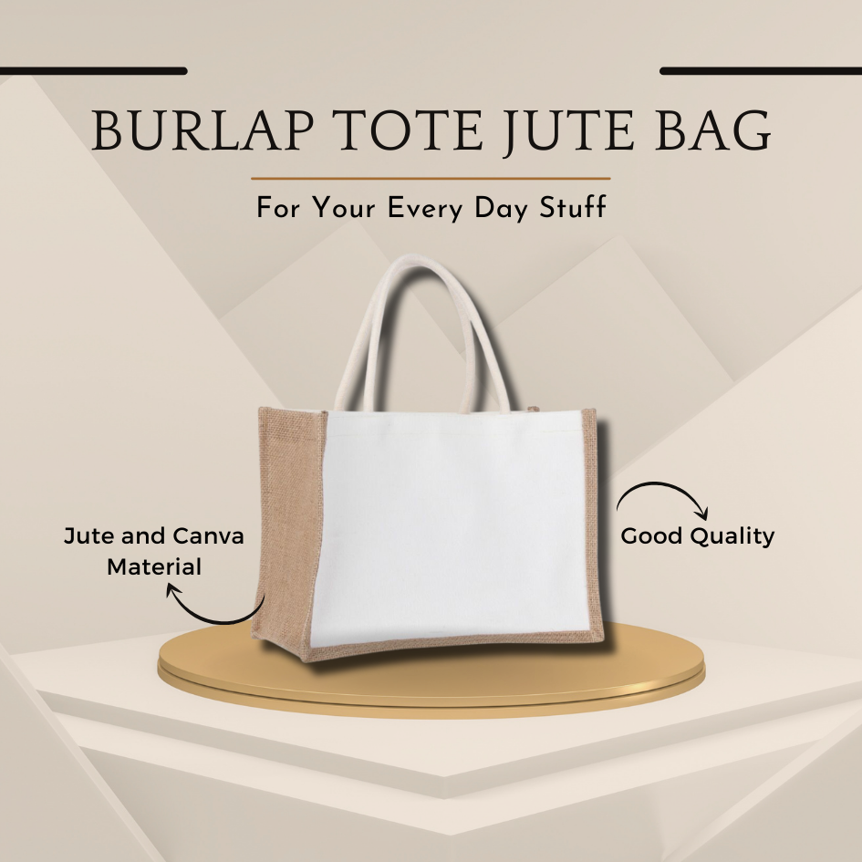 Personalised Burlap Tote Jute Bag