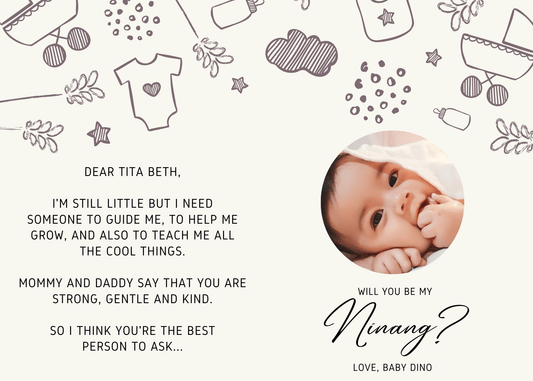 Baptism Godparents Proposal – Personalised Digital Design