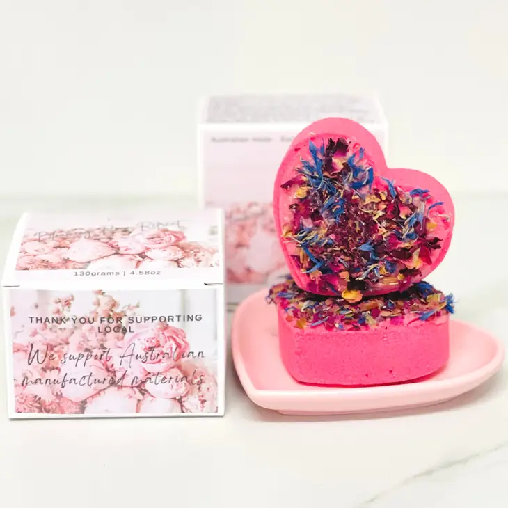 Blooming Rose Retreat - Heart Bath Bomb 130Grams