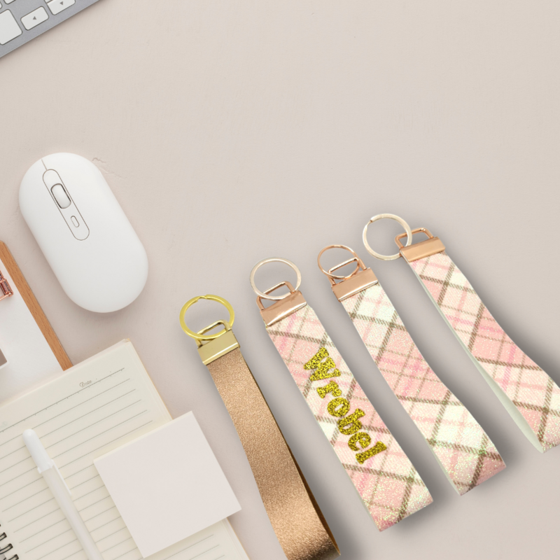 Faux Leather Key Ring